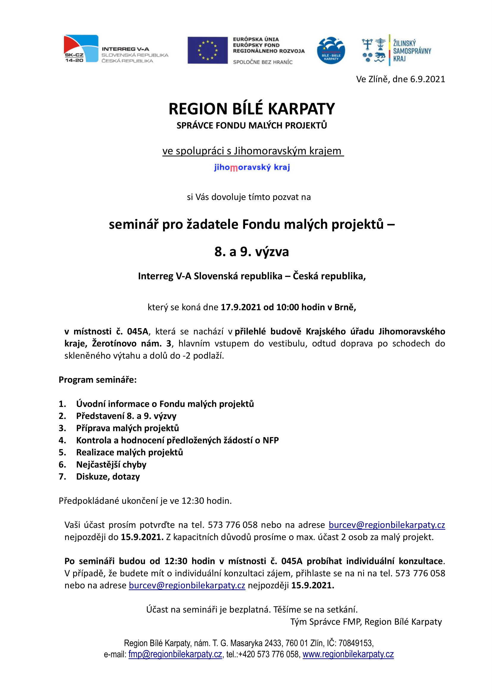 Pozvánka Brno 17.9.2021 1