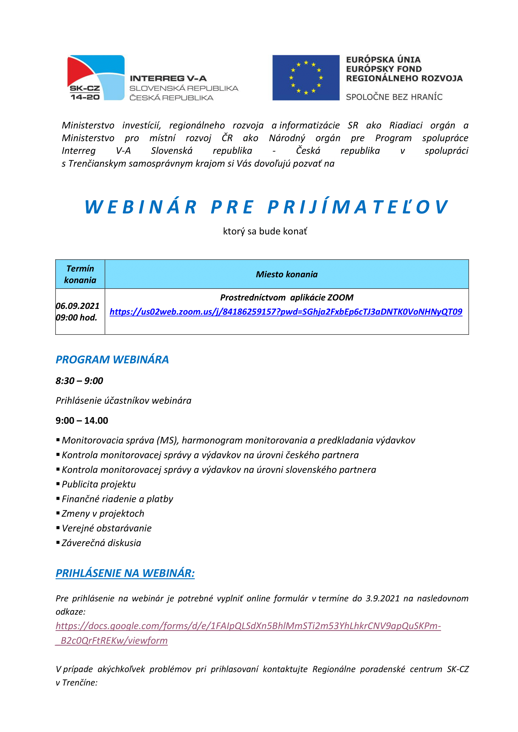 Webinar pre prijimatelov 6.9.2021 1